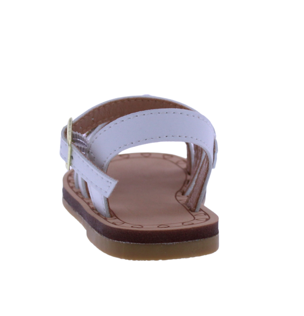 Girls Triple Band Flower Sandal