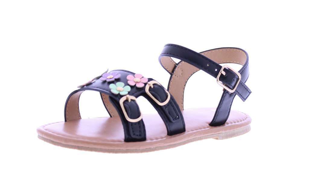 Girls' Blossom Double-Buckle Sandal