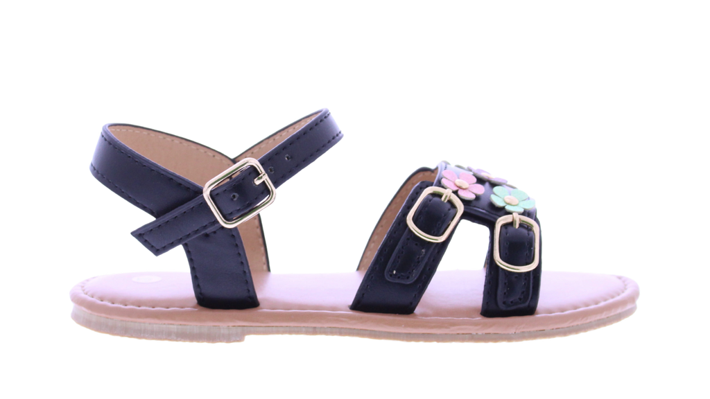 Girls' Blossom Double-Buckle Sandal