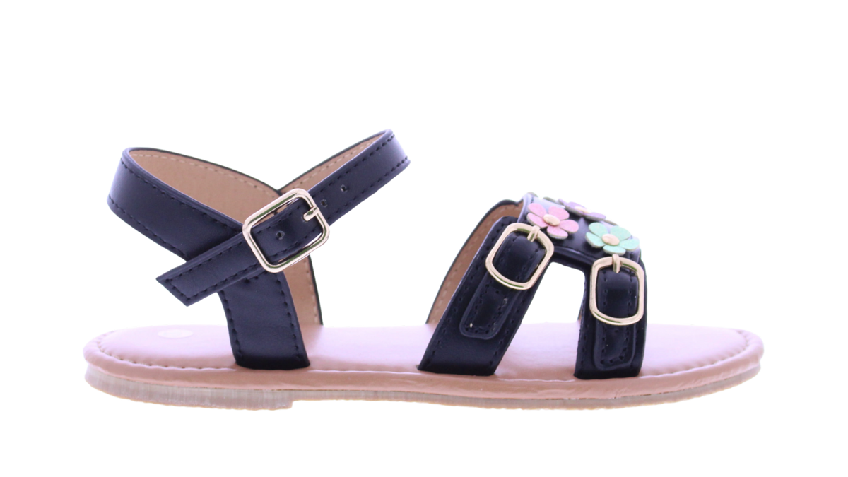 Girls' Blossom Double-Buckle Sandal