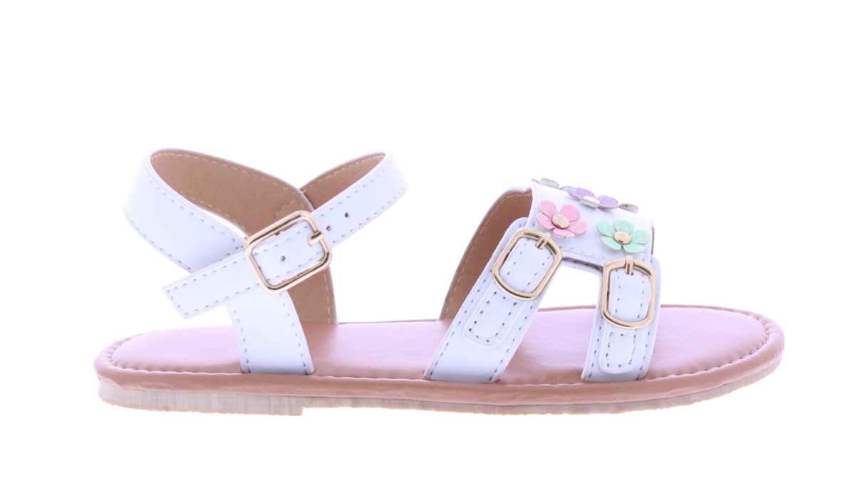 Girls' Blossom Double-Buckle Sandal