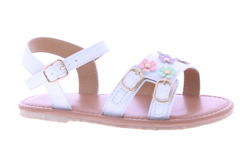 Girls' Blossom Double-Buckle Sandal