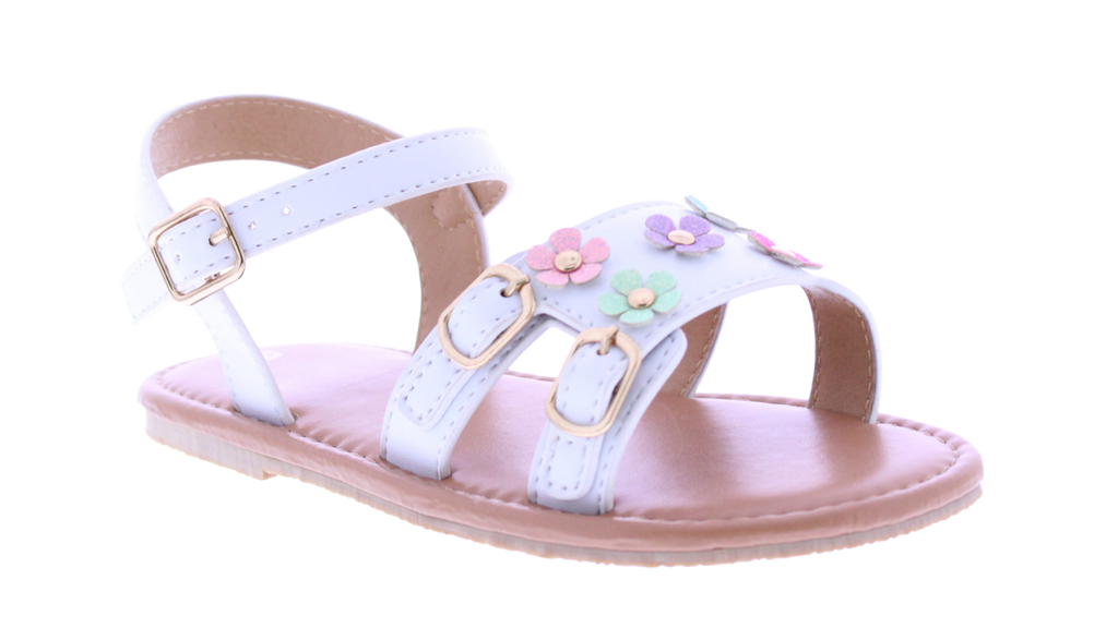Girls' Blossom Double-Buckle Sandal