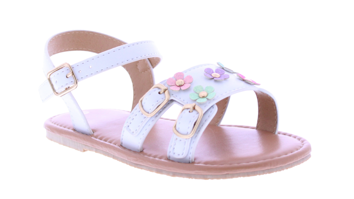 Girls' Blossom Double-Buckle Sandal