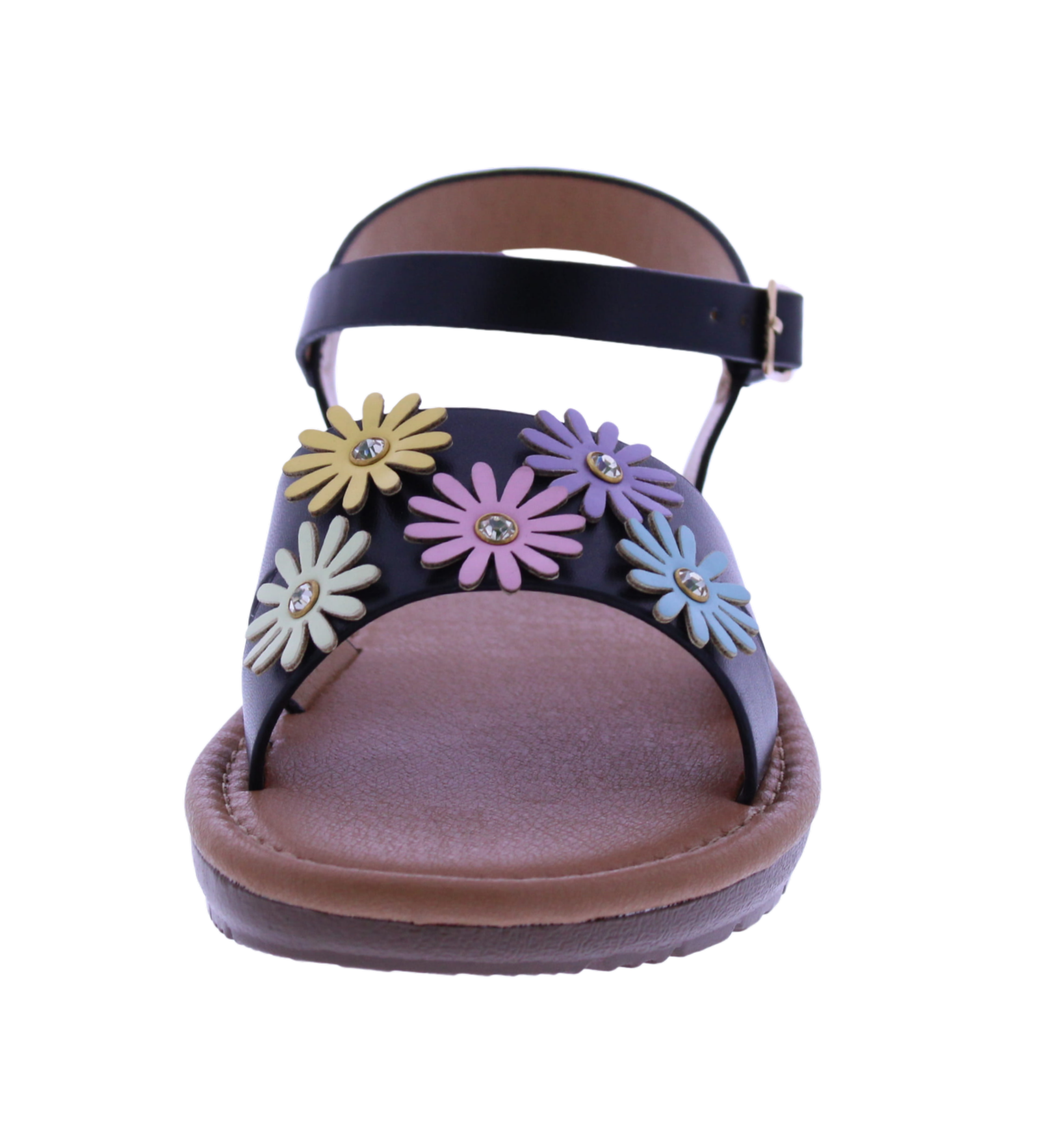 Girls Flower + Rhinestone Sandal