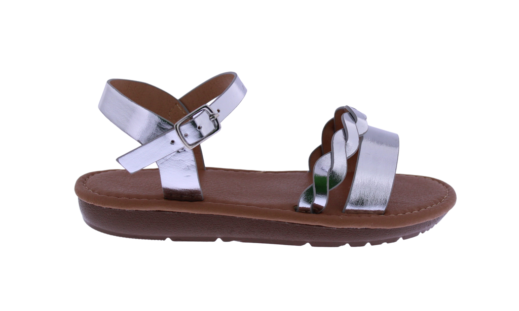 Girls Braided Band Sandal