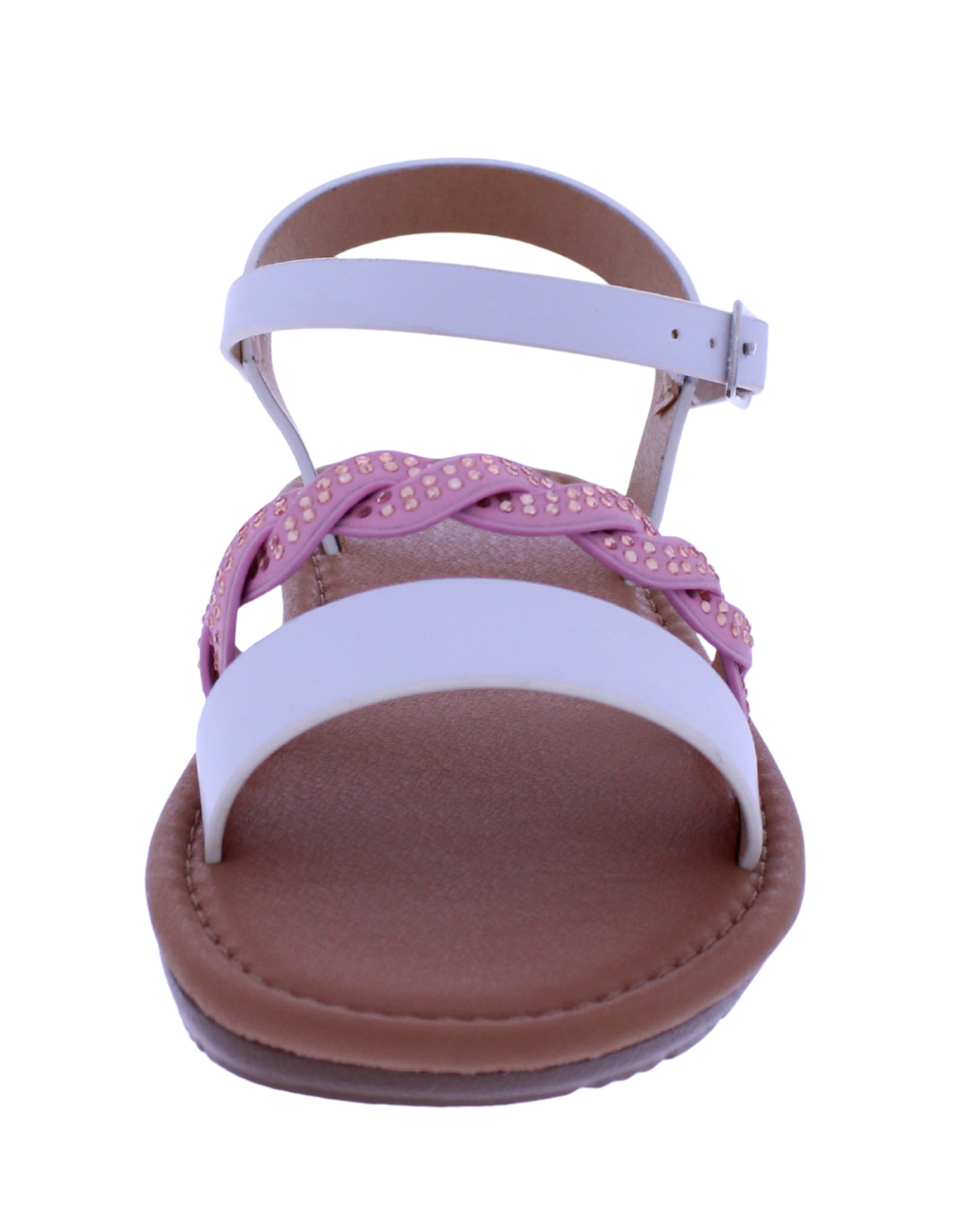 Girls' Rhinestone Braid Sandal