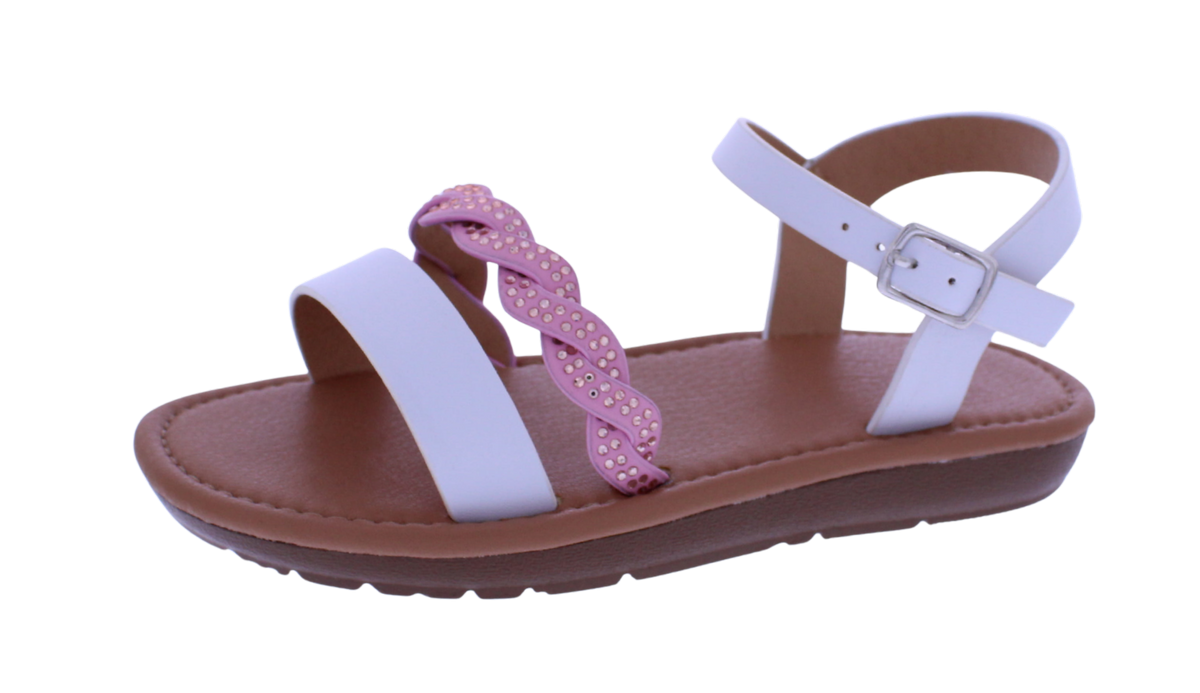 Girls' Rhinestone Braid Sandal