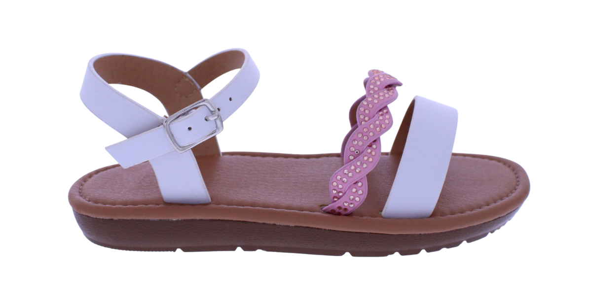Girls' Rhinestone Braid Sandal
