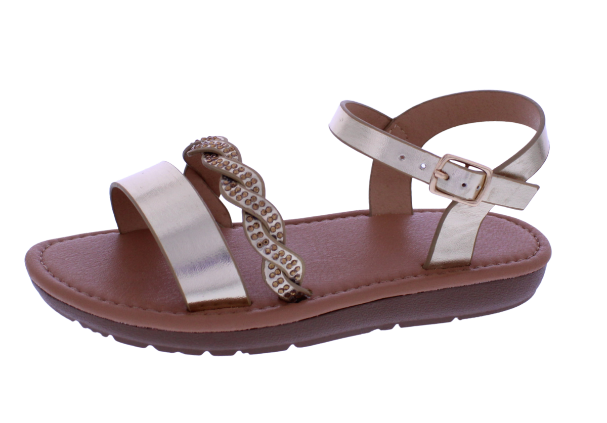 Girls' Rhinestone Braid Sandal