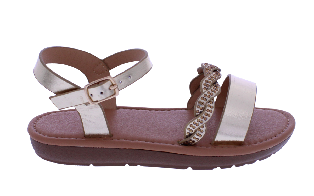 Girls' Rhinestone Braid Sandal