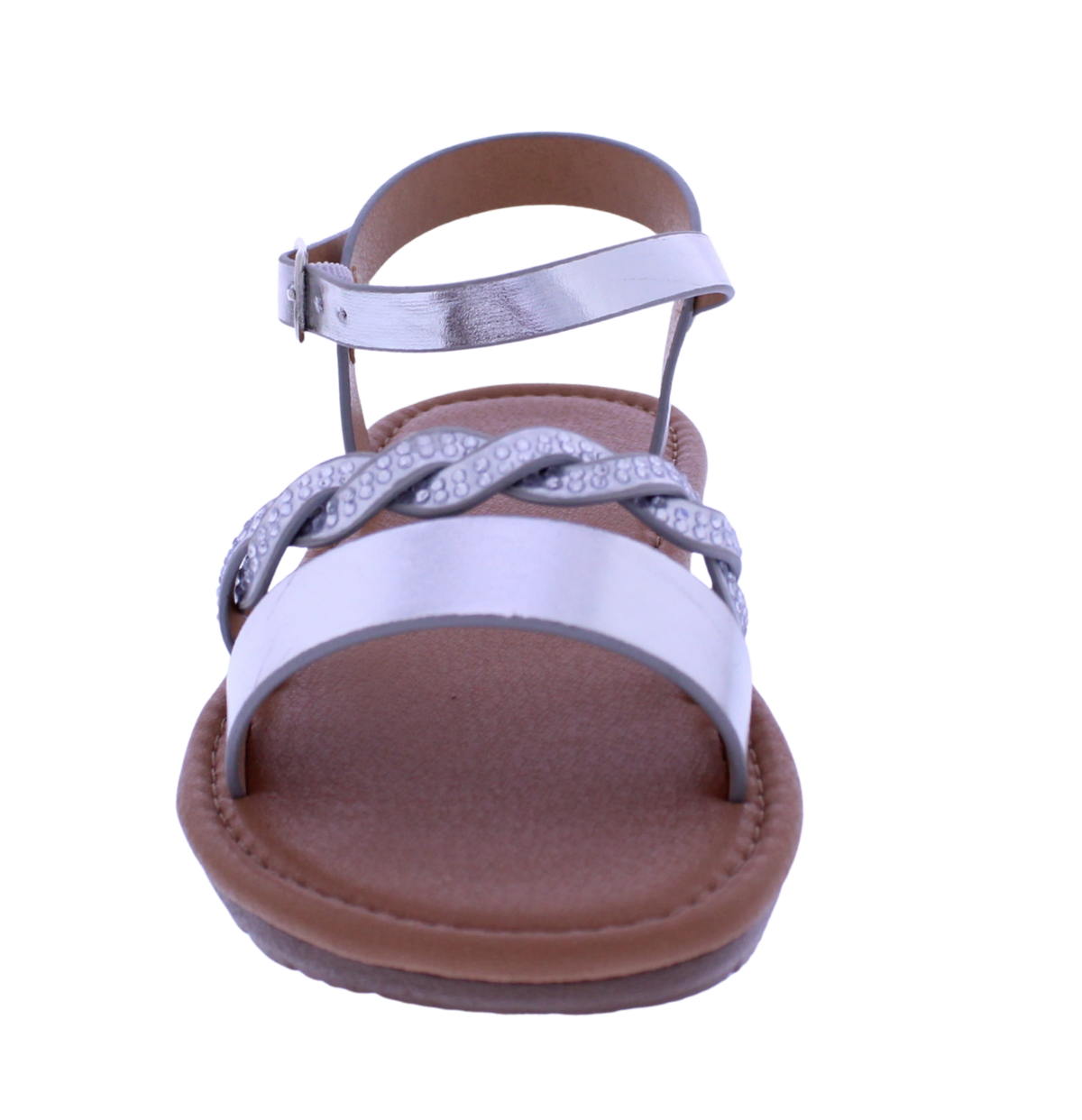 Girls' Rhinestone Braid Sandal