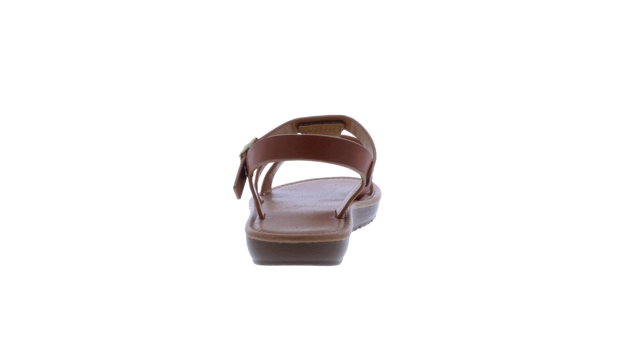 Girls Synthetic Leather T-strap Sandal
