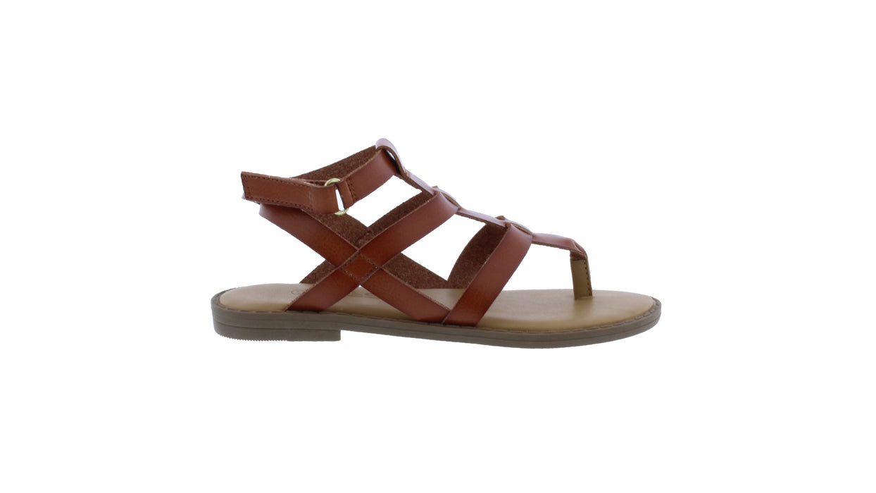 Girls Strappy "Gladiator" Sandal with Velcro Closure