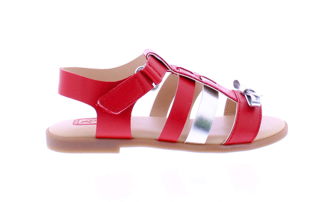 Girls Two Tone Bow Sandal