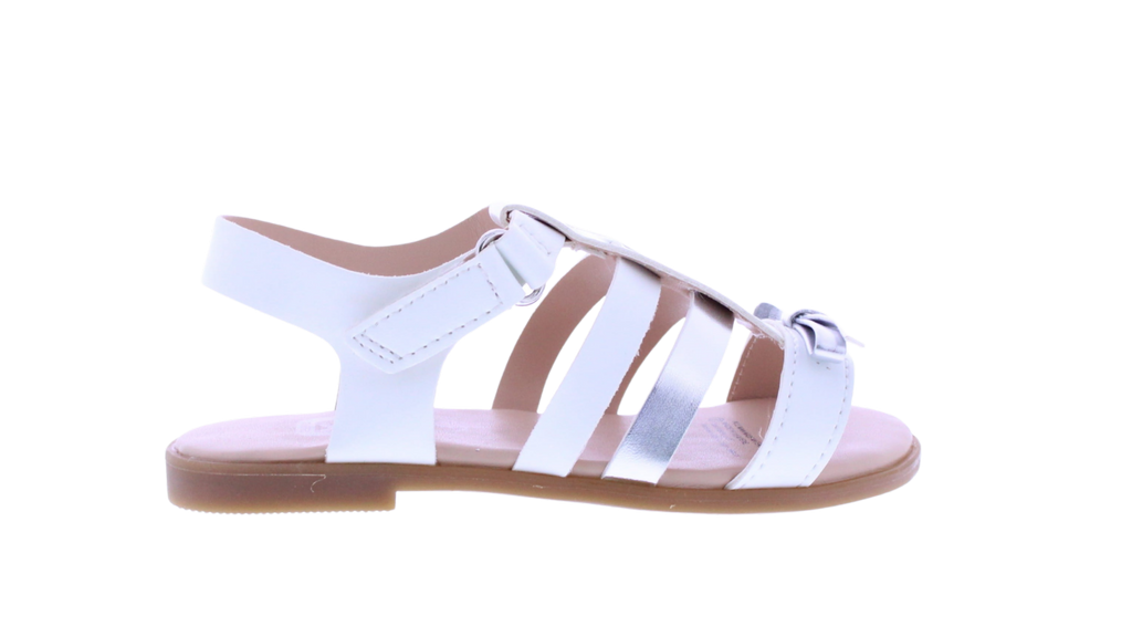 Girls Two Tone Bow Sandal