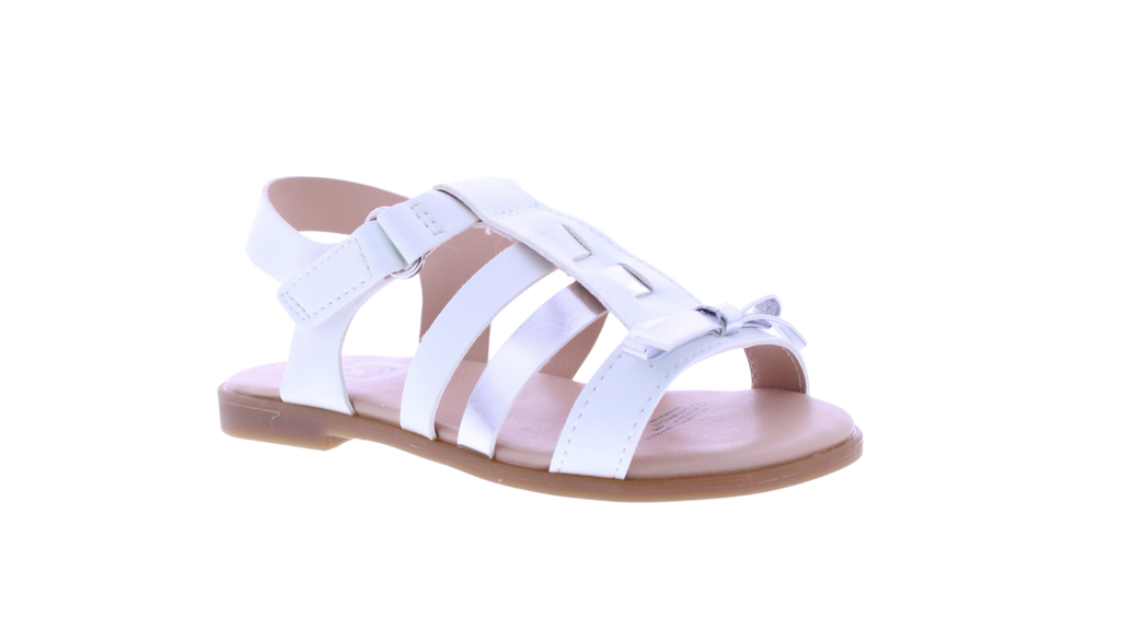 Girls Two Tone Bow Sandal