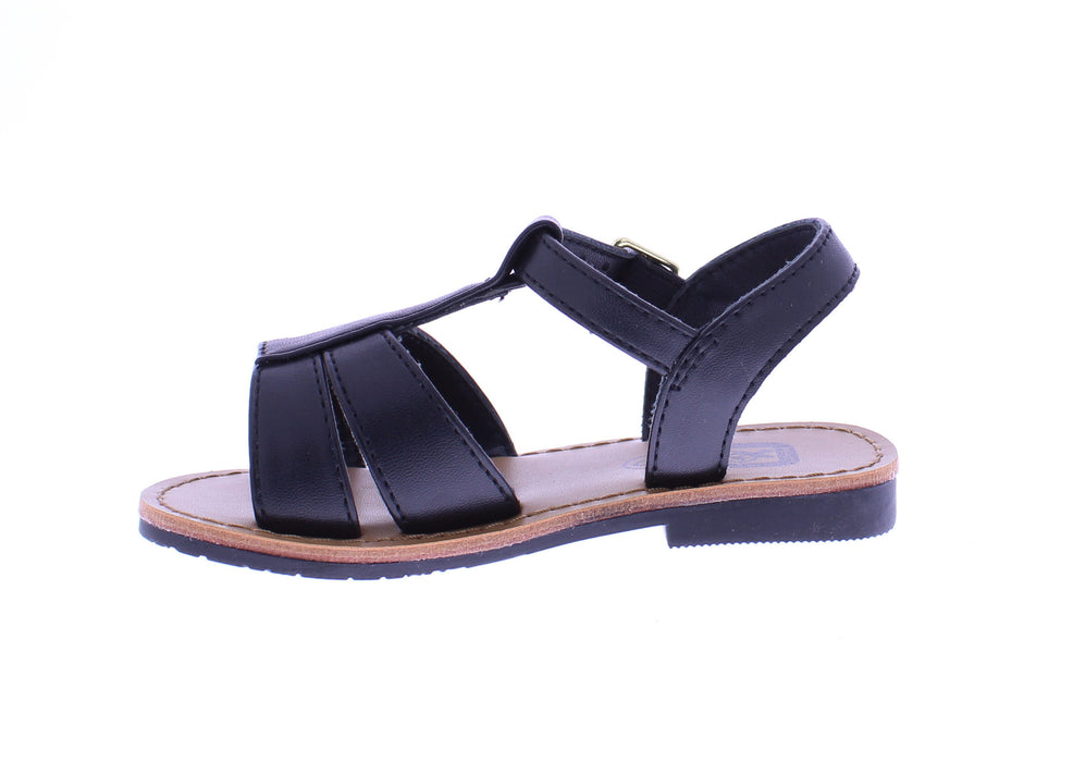 Girls Tricolor T-strap Sandal