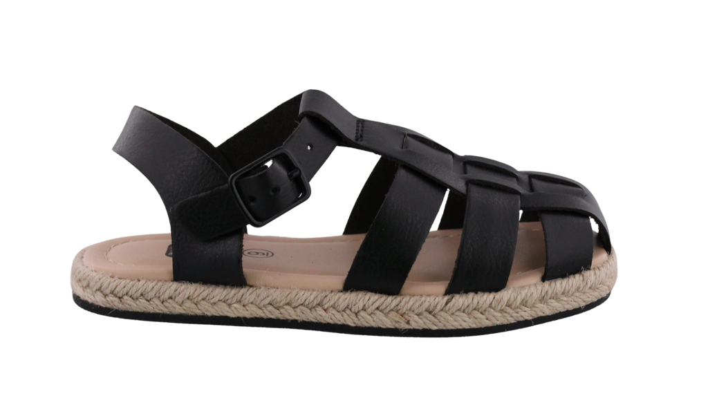 Sandalia Niña Piel Sintética Cierre Hebilla