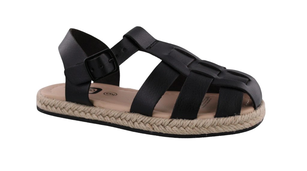 Sandalia Niña Piel Sintética Cierre Hebilla