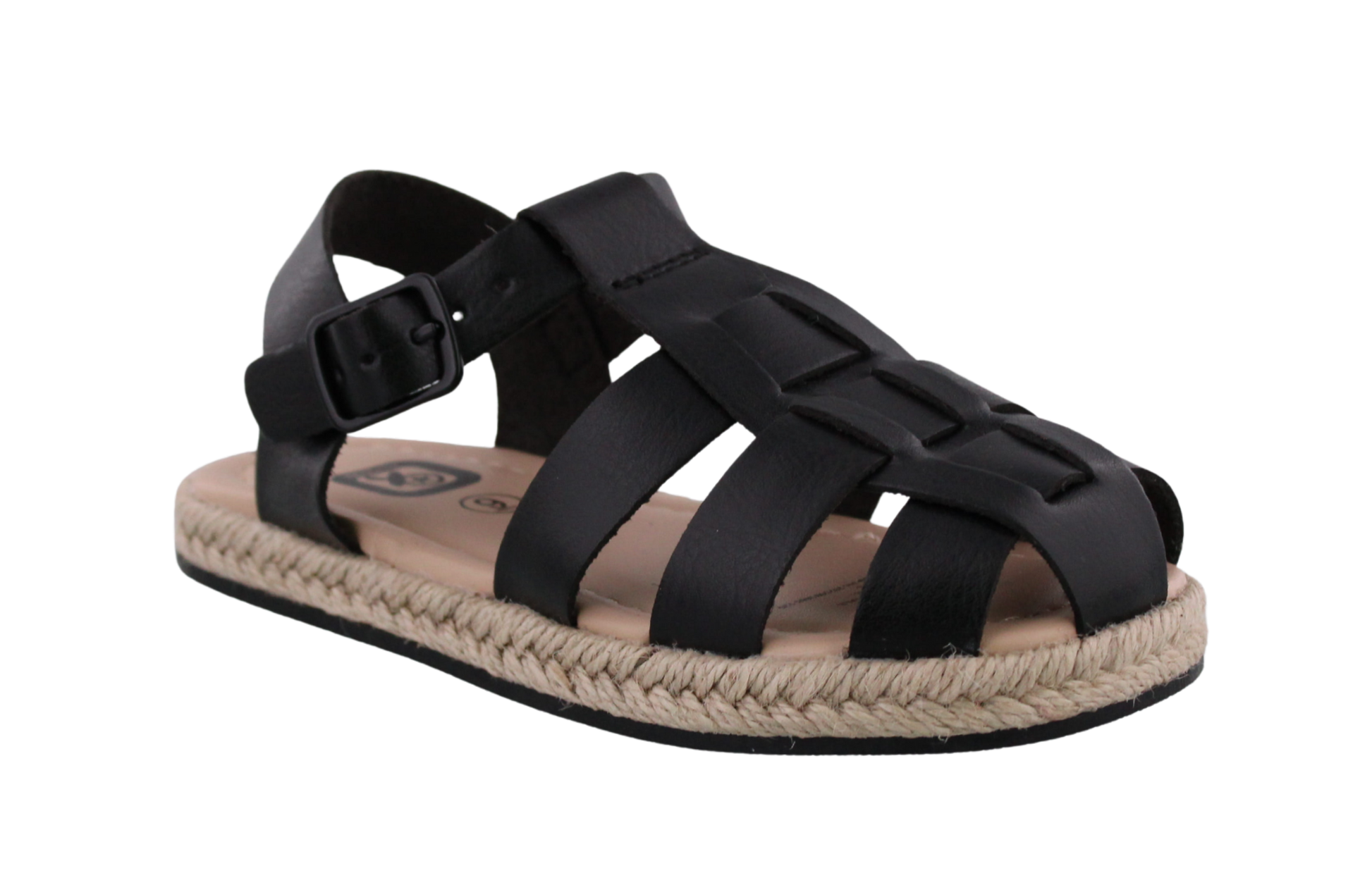 Sandalia Niña Piel Sintética Cierre Hebilla