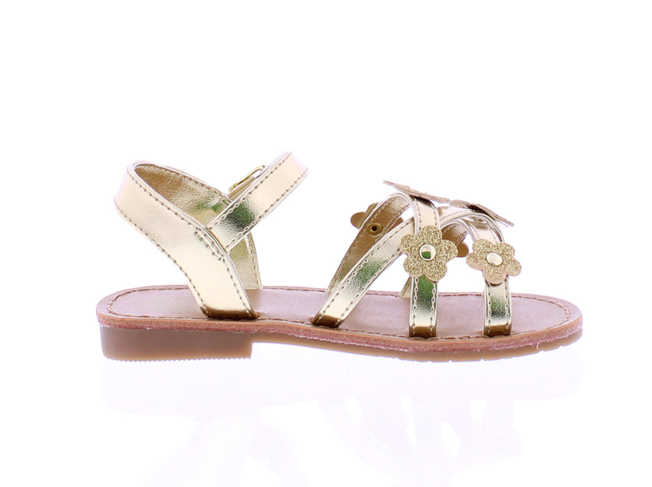 Girls Glitter Flowers Sandal