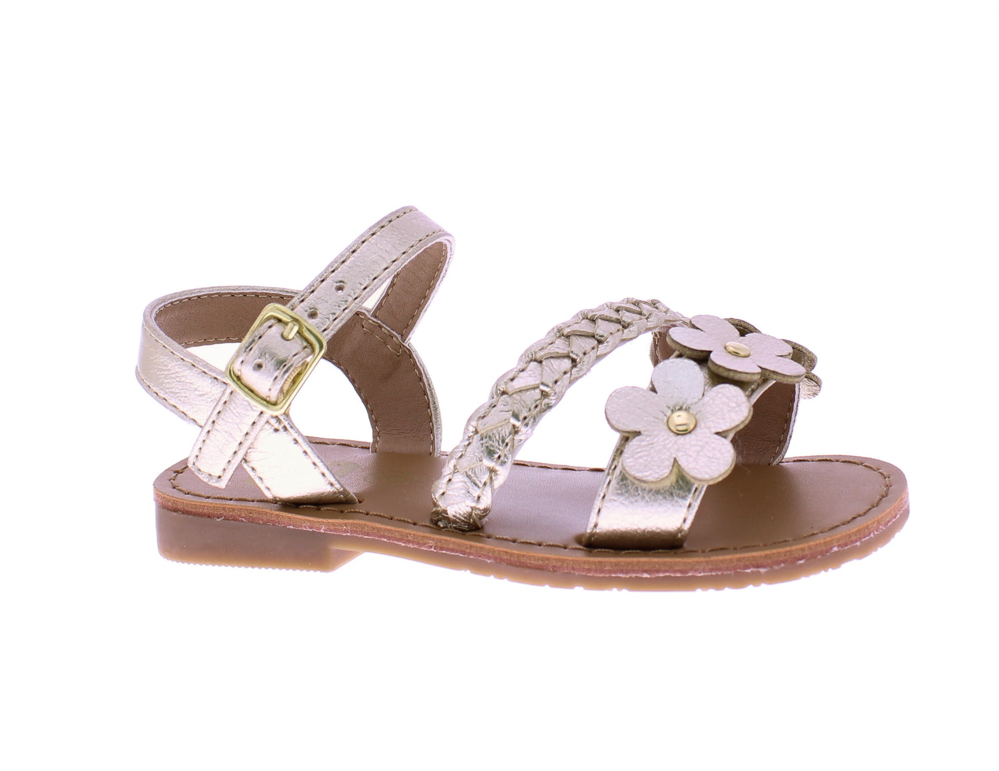 Girls Braid + Flower Sandal