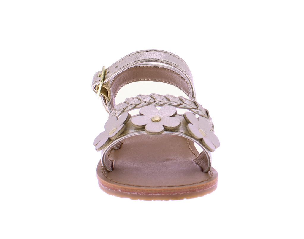 Girls Braid + Flower Sandal