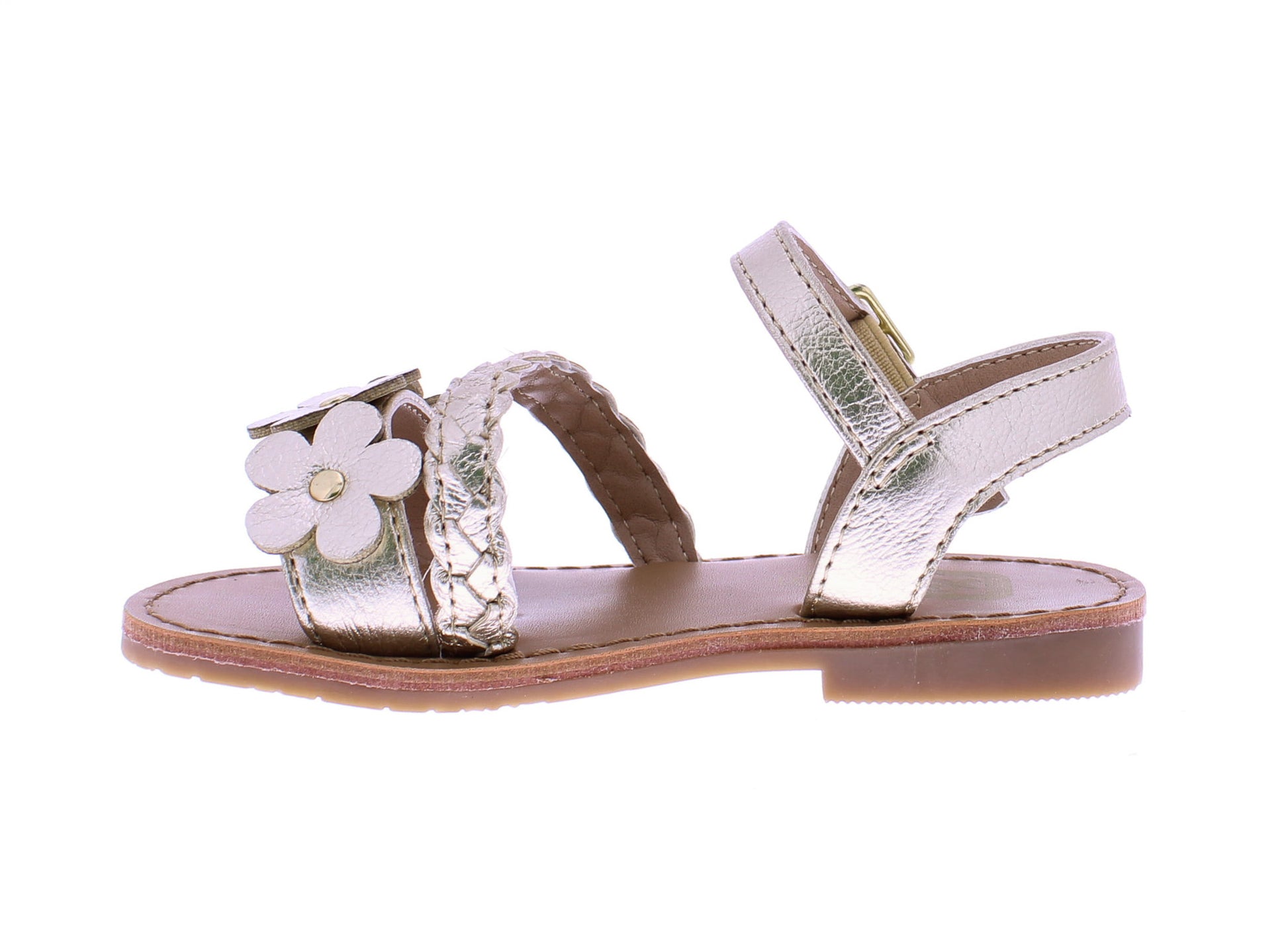 Girls Braid + Flower Sandal