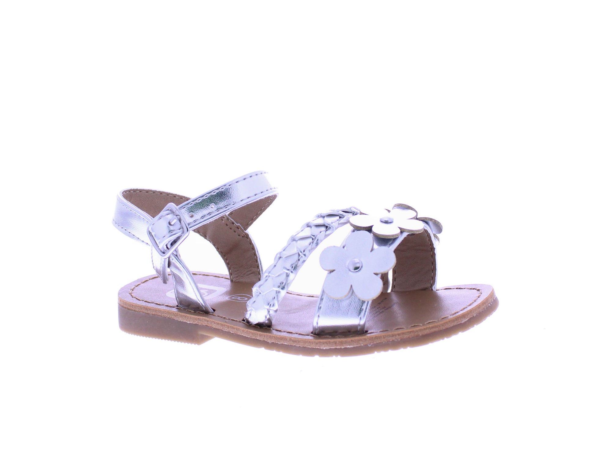 Girls Braid + Flower Sandal
