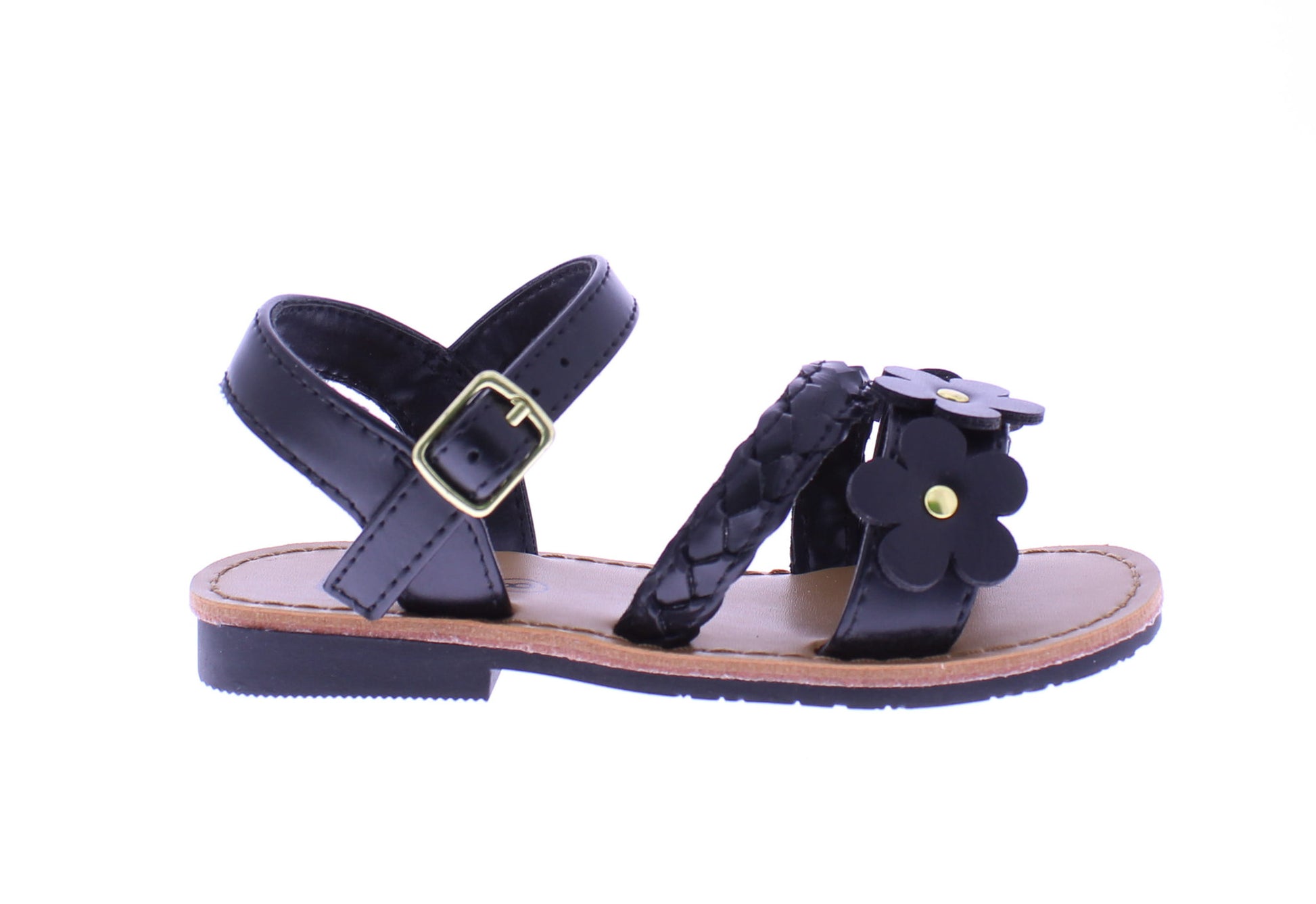 Girls Braid + Flower Sandal