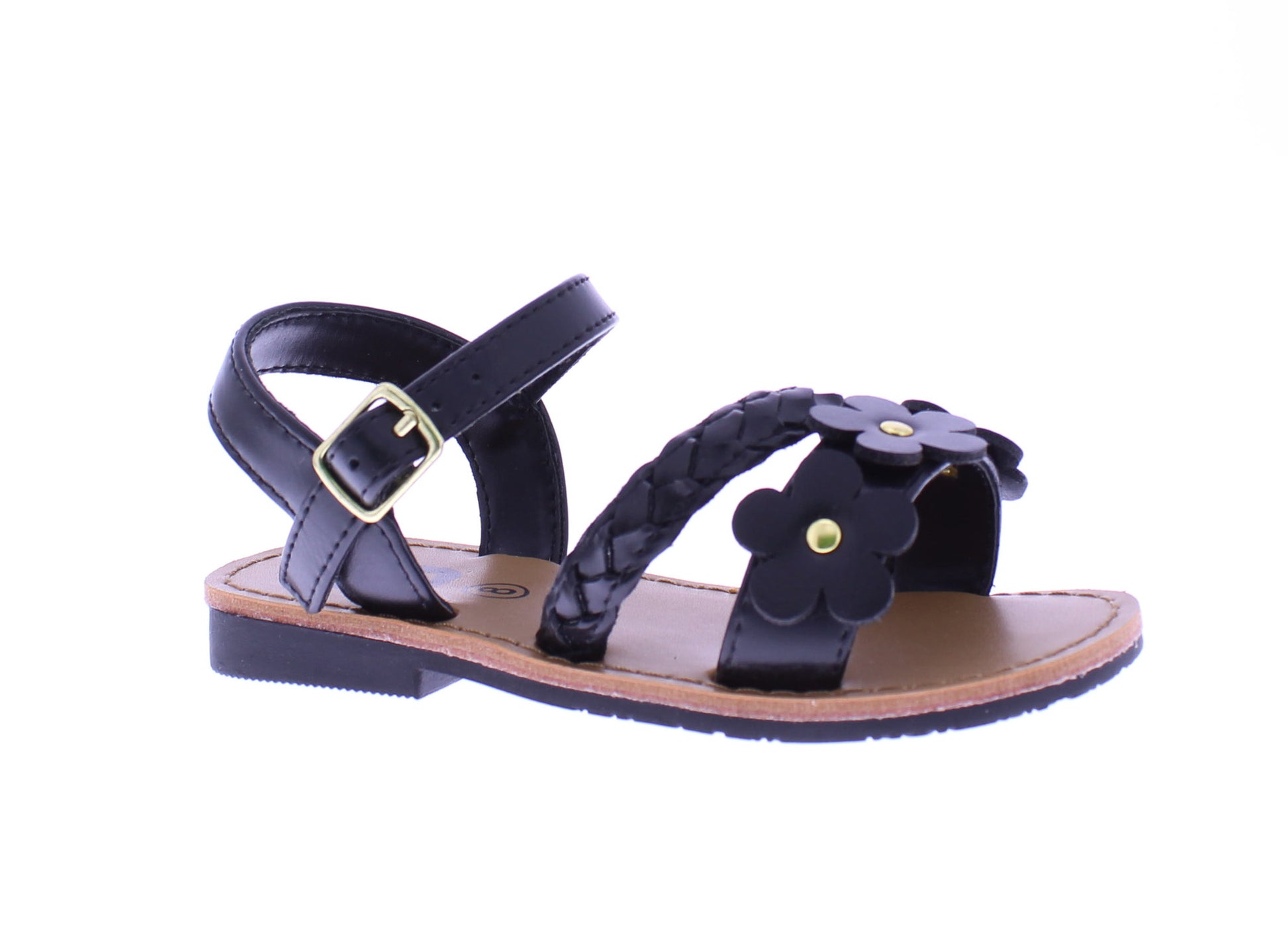 Girls Braid + Flower Sandal
