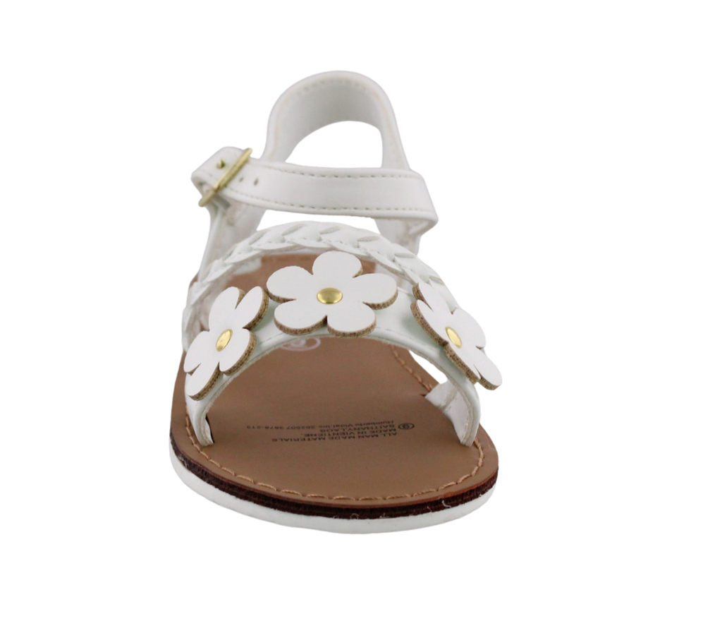 Girls Braid + Flower Sandal