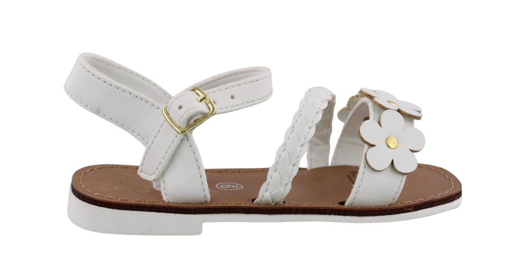 Girls Braid + Flower Sandal