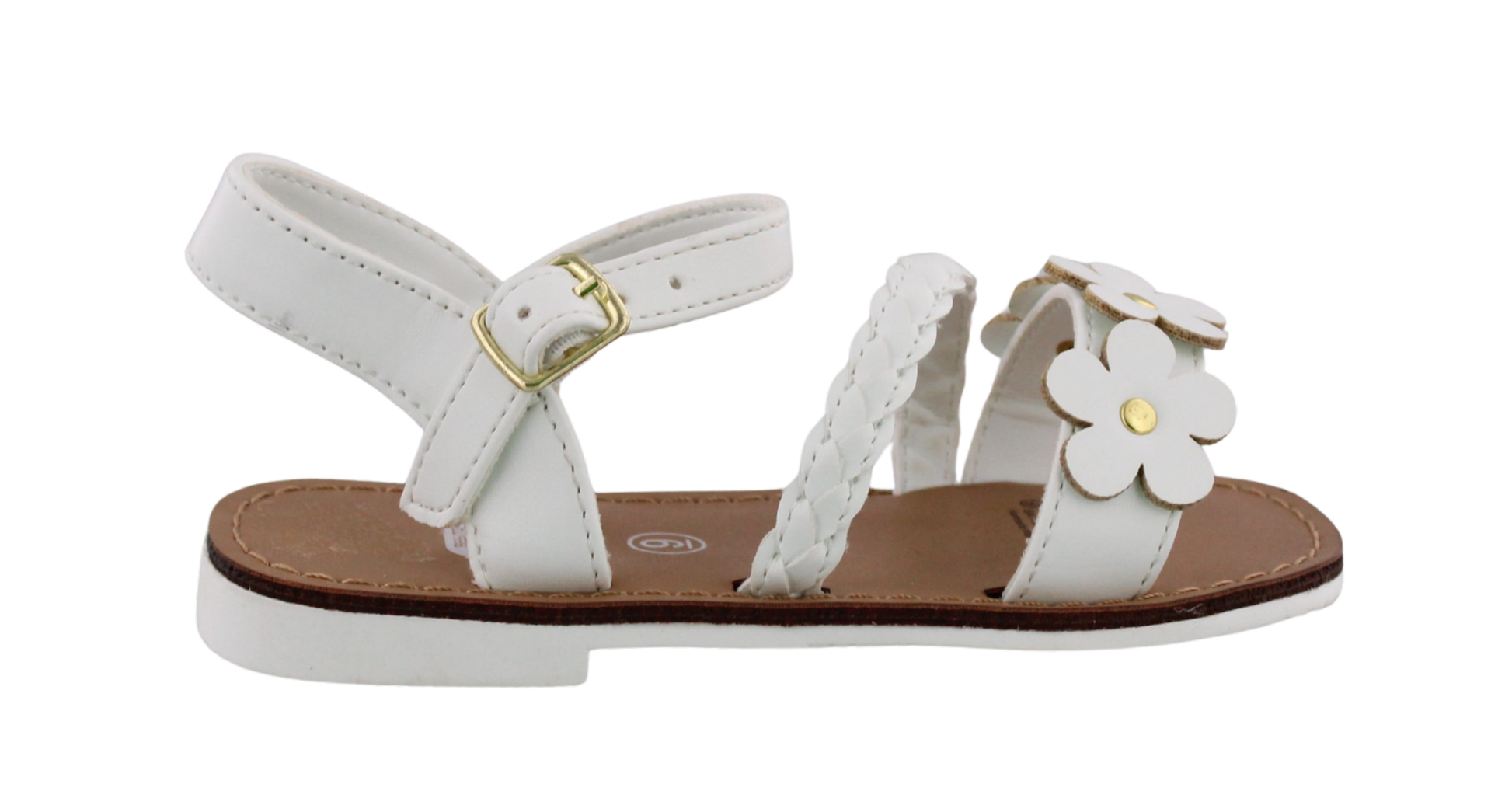 Girls Braid + Flower Sandal