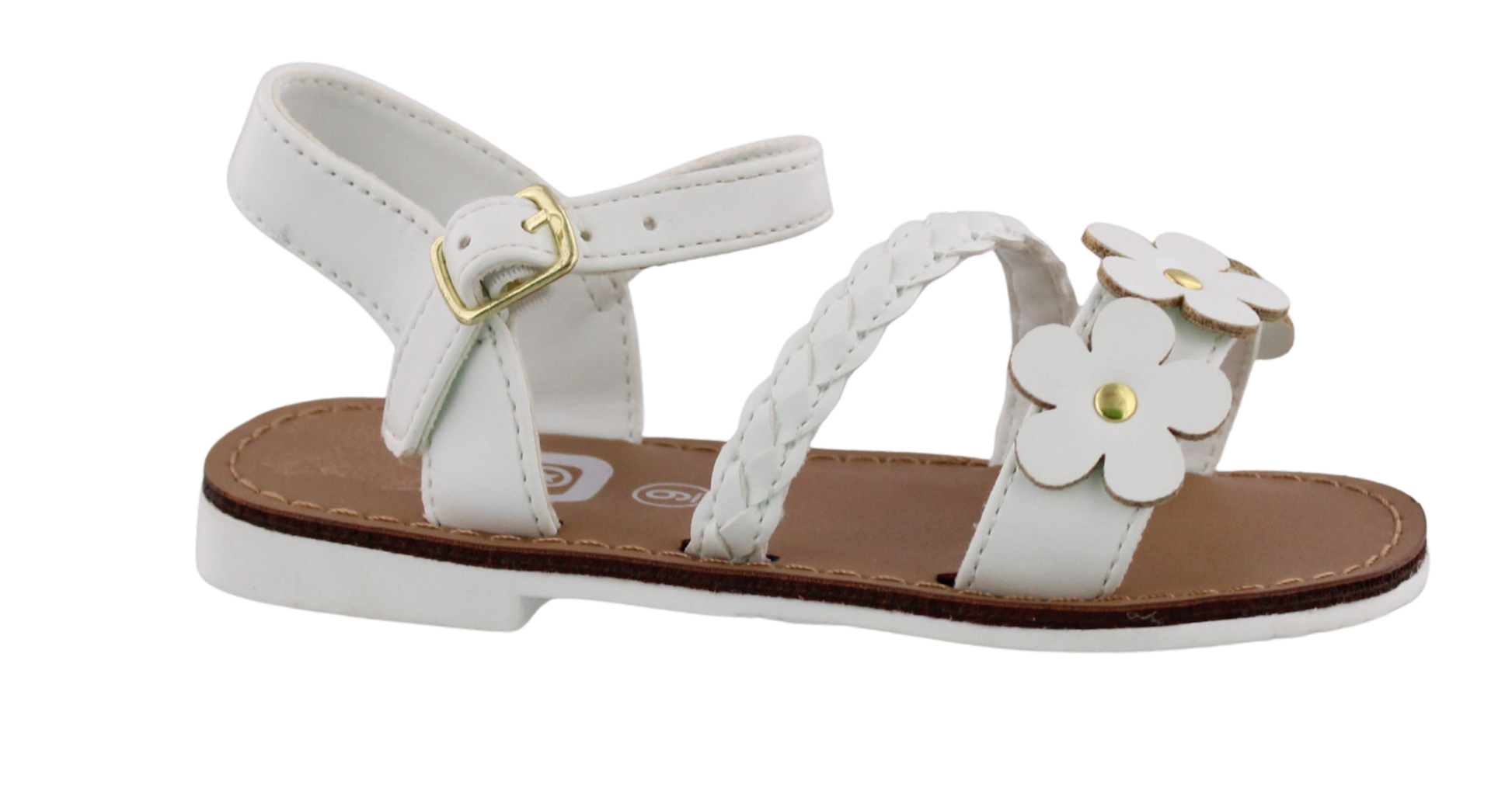 Girls Braid + Flower Sandal