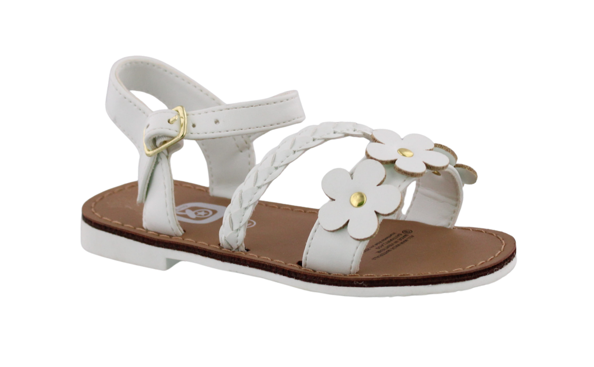 Girls Braid + Flower Sandal