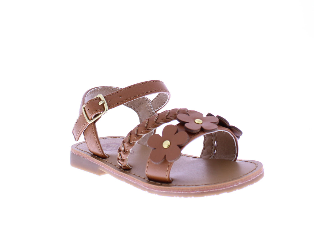Girls Braid + Flower Sandal