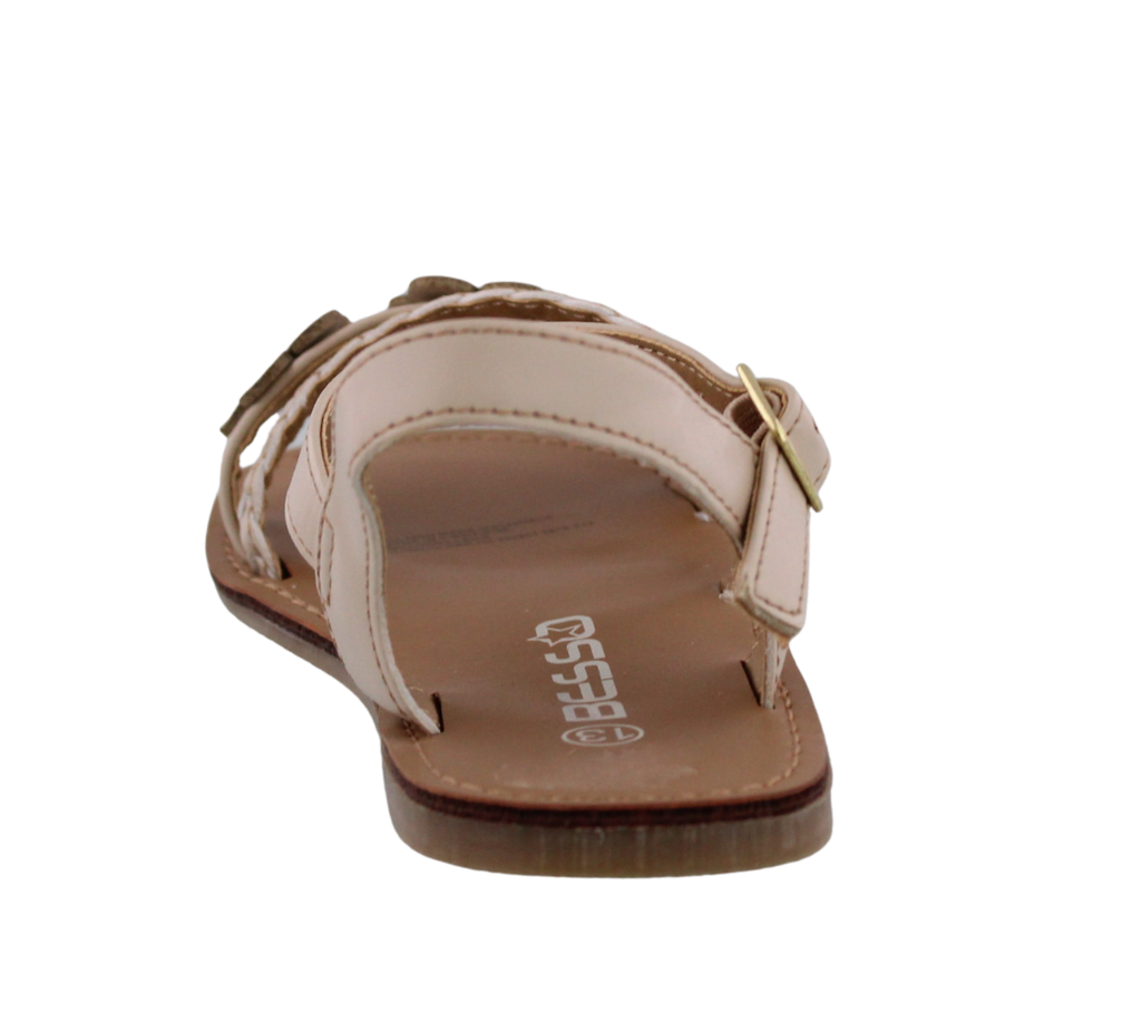 Girls Braid + Flower Sandal