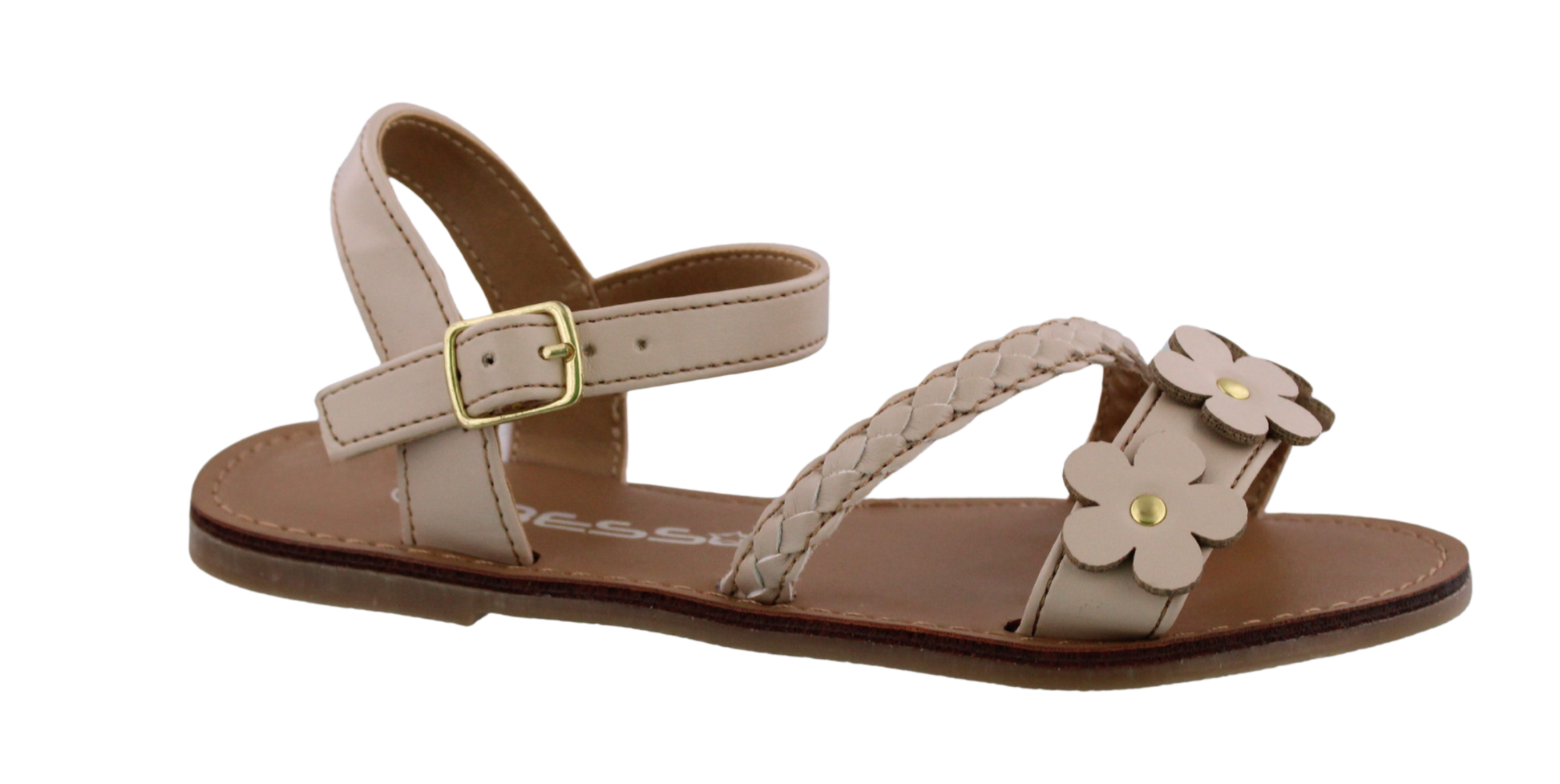 Girls Braid + Flower Sandal