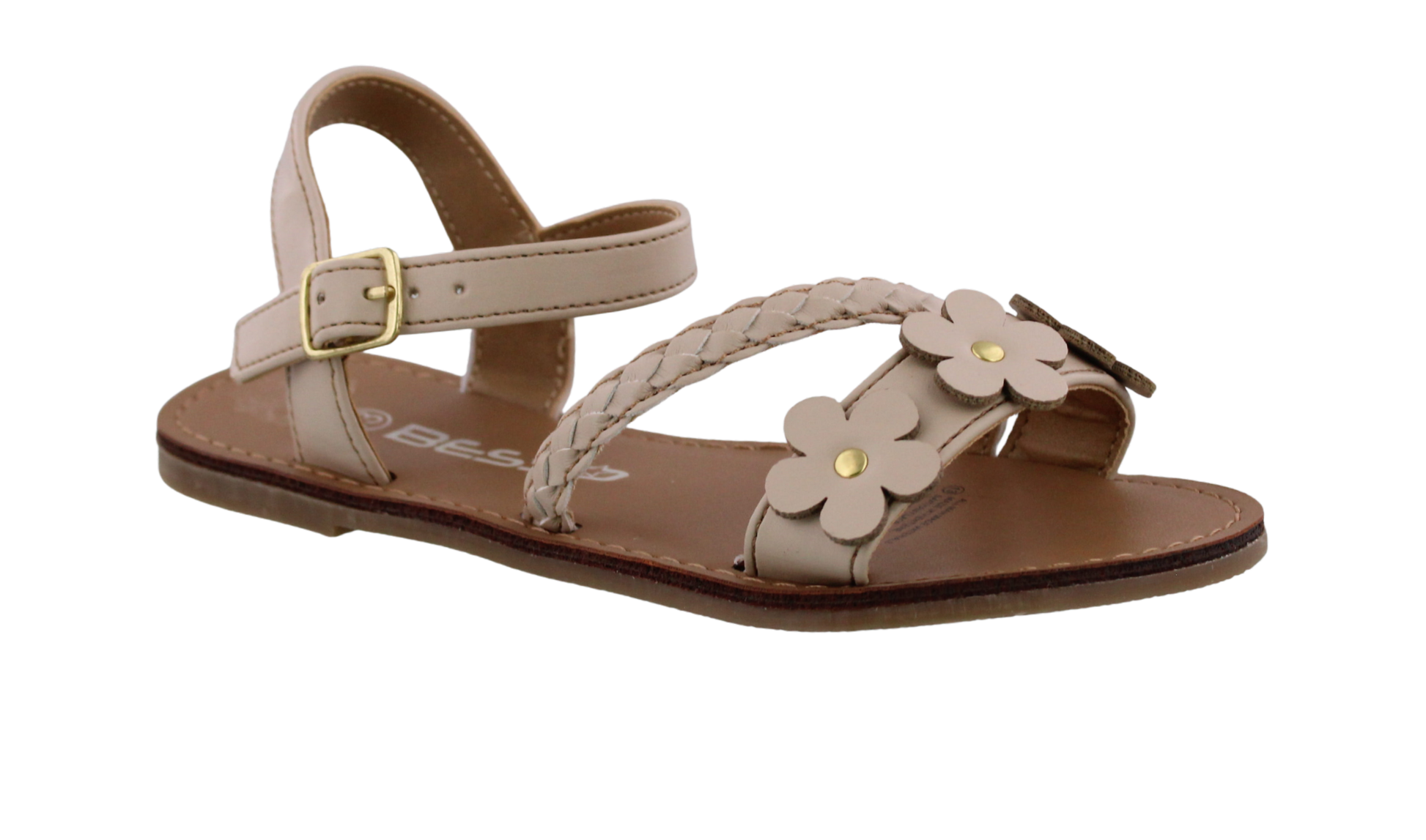 Girls Braid + Flower Sandal