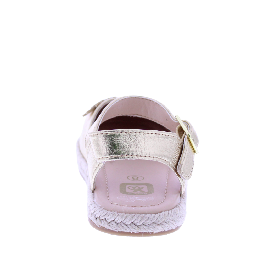 Girls Maryjane Sandal with Floral Appliqués