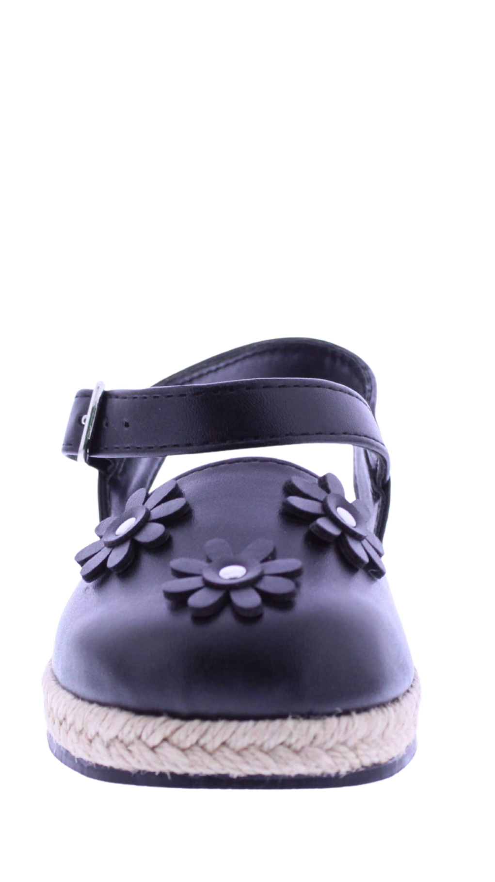 Girls Maryjane Sandal with Floral Appliqués