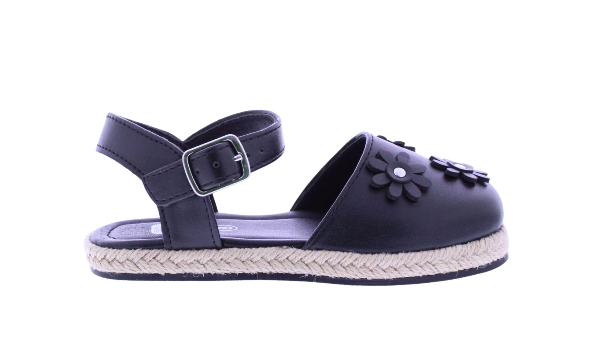 Girls Maryjane Sandal with Floral Appliqués