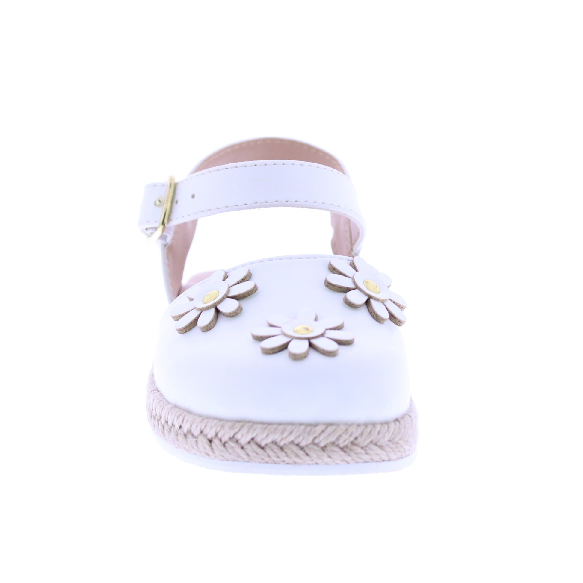 Girls Maryjane Sandal with Floral Appliqués