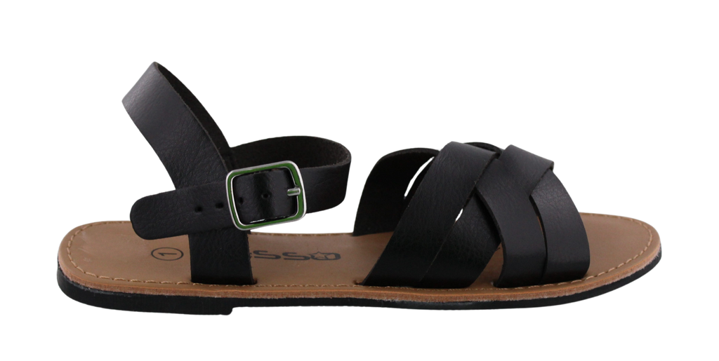 Kids Wide Band Crisscross Sandal