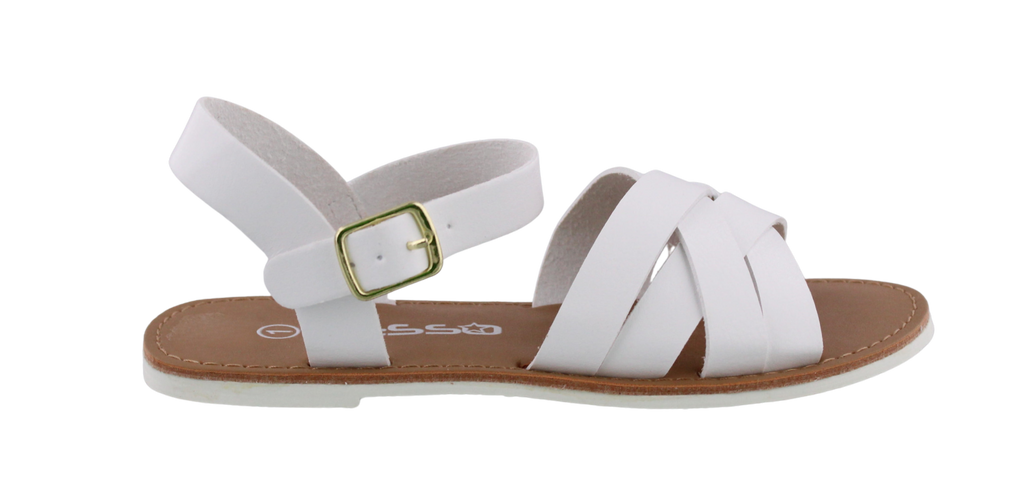 Kids Wide Band Crisscross Sandal