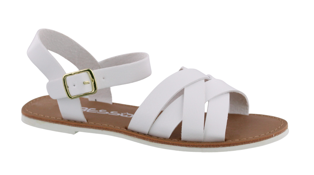 Kids Wide Band Crisscross Sandal