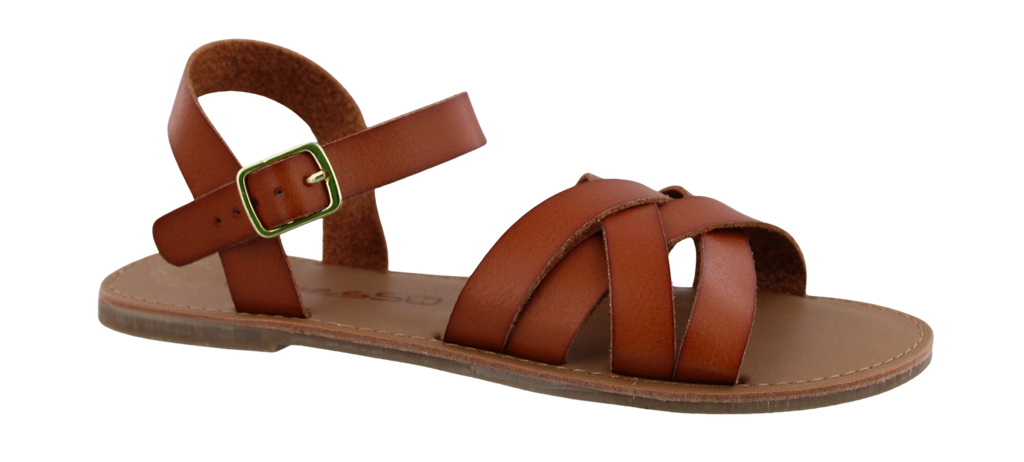 Kids Wide Band Crisscross Sandal
