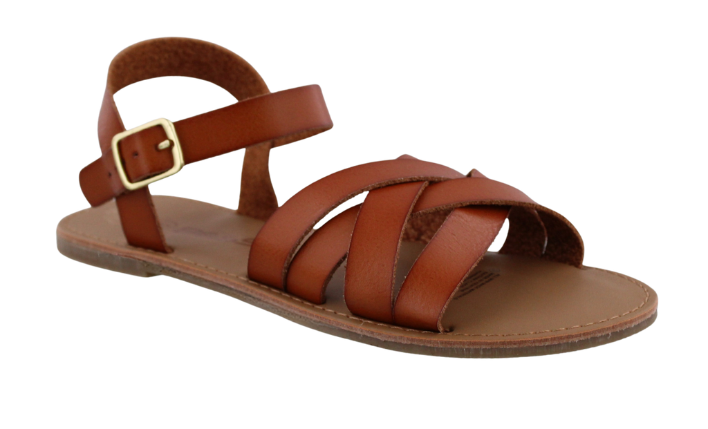 Kids Wide Band Crisscross Sandal